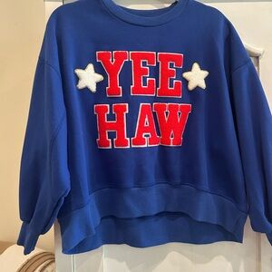 Judith March Blue Yee Haw Sweatshirt